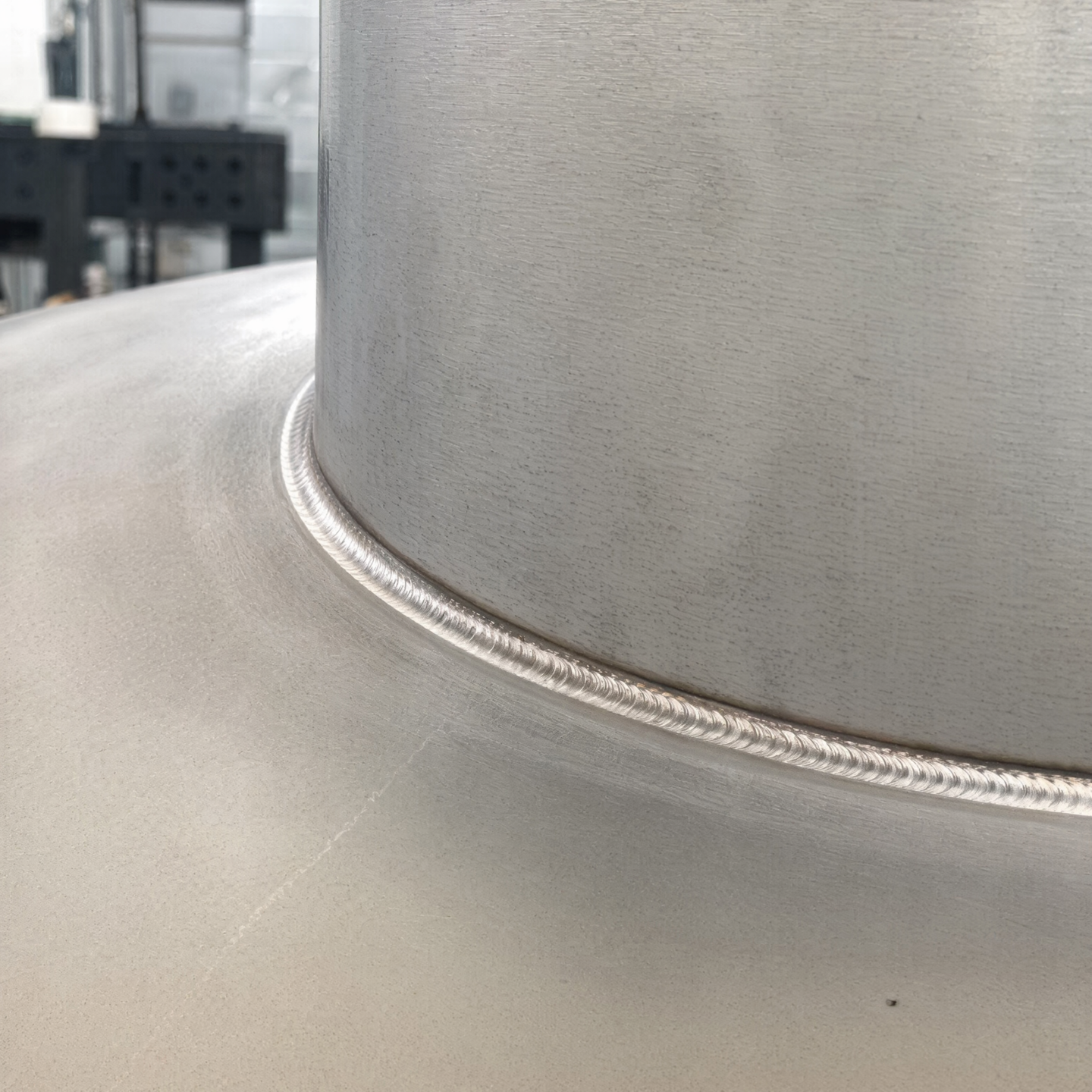 Illustrative restrained clean weld detail on a metal connection