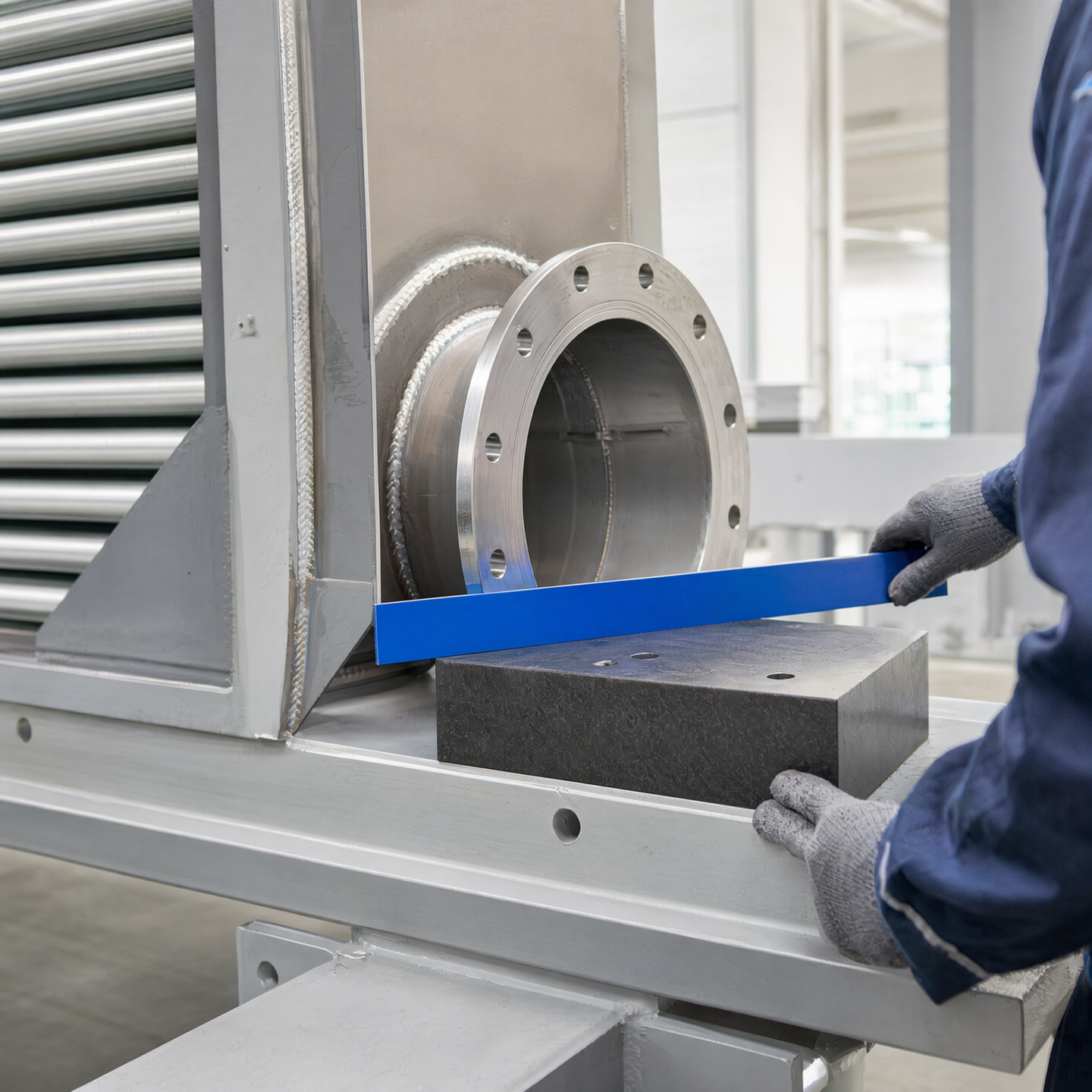 Illustrative post-weld datum and interface recheck